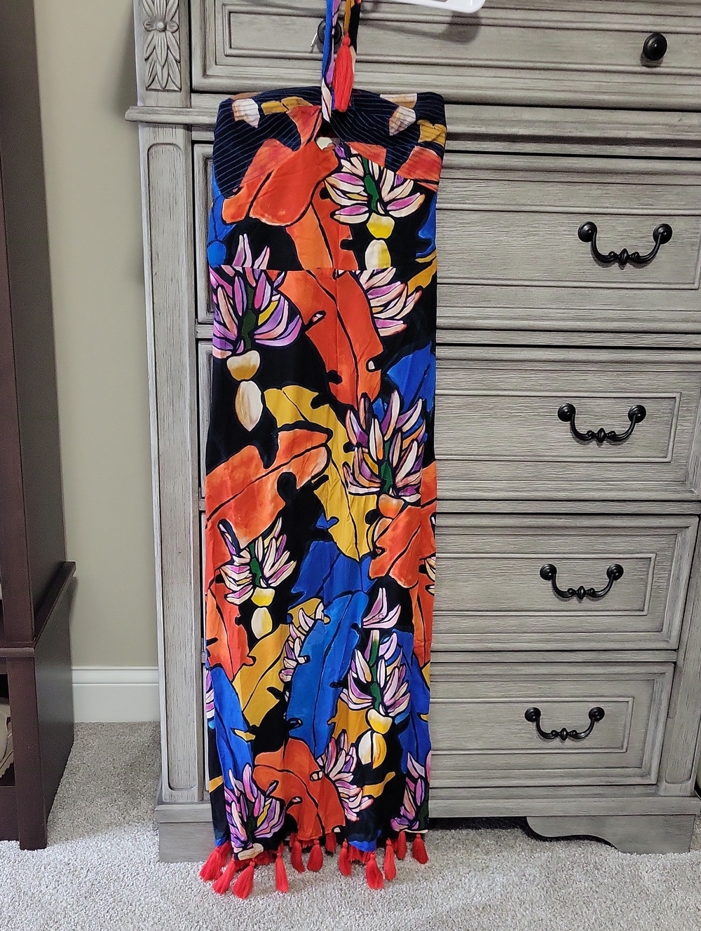 FARM Rio Bold Floral Halter Maxi Dress